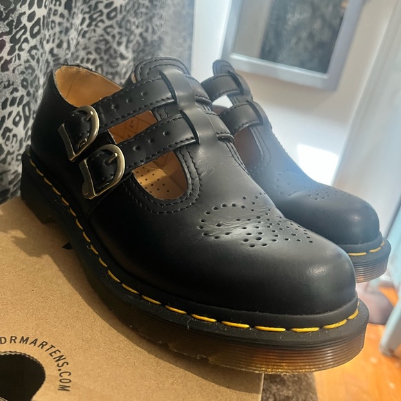 Dr. Martens Shoes - Dr. Martens Black Double Strap Mary Janes